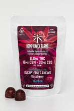 Load image into Gallery viewer, 2.5mg THC, 15mg CBN, 30mg CBD "SLEEP" Vegan Fruit Chew - Chemical free, Solvent free, CO2 free