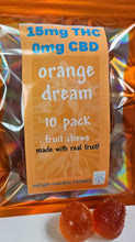Load image into Gallery viewer, 15mg THC, 0mg CBD ORANGE DREAM Fruit Chews
