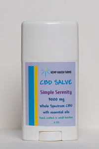 Topical Salve without Essential Oils: .5 oz, 1 oz, 2 oz Solid Roll On  SIMPLE SERENITY