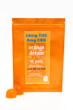 Load image into Gallery viewer, 15mg THC, 0mg CBD ORANGE DREAM Fruit Chews