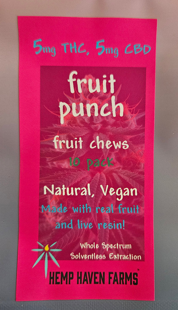 FRUIT PUNCH 5mg THC, 5mg CBD 10-pack