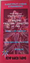 Load image into Gallery viewer, SLEEP CBN STRAWBERRY FRUIT CHEW VEGAN 10 PACK