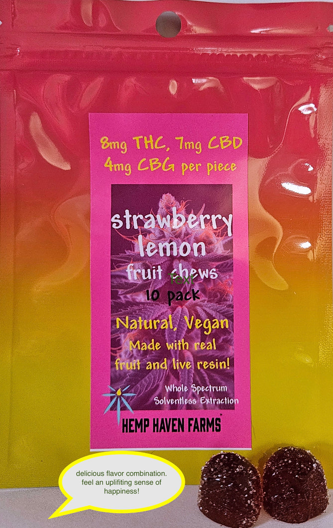 STRAWBERRY LEMON Fruit Chew 10-pack